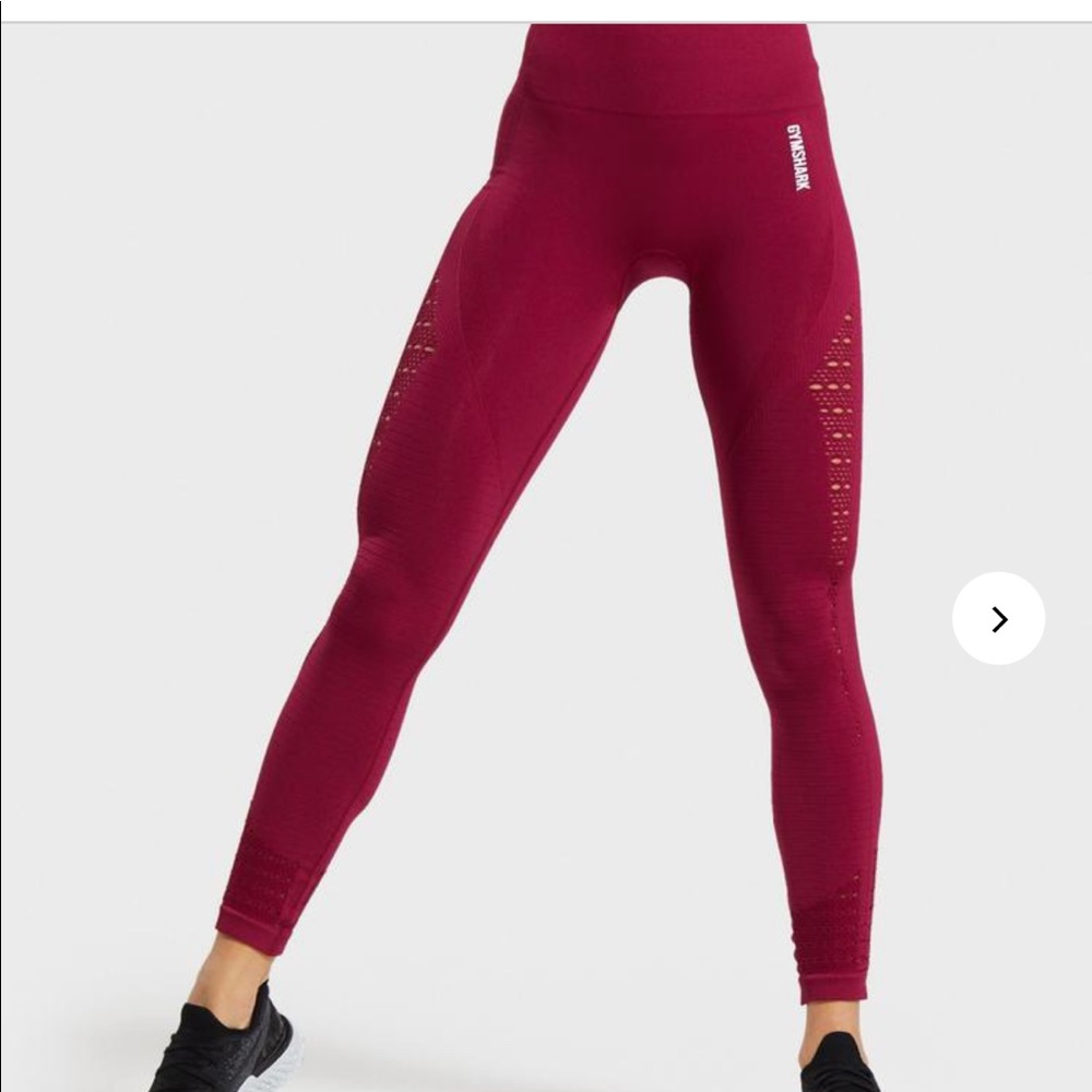 GYMSHARK Energy Leggings Beet Red